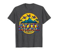Orgoglio haitiano Ayiti Cherie Tropical Paradise Art Maglietta, Uomo, Grigio Scuro, S