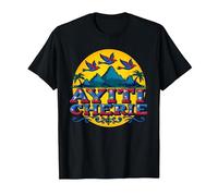 Orgoglio haitiano Ayiti Cherie Tropical Paradise Art Maglietta, Uomo, Nero, L