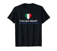 Orgoglio Italiano Cuore casa Americana Maglietta