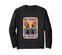 Orgoglio LGBT - No Kings in America Retro Protest Maglia a Manica