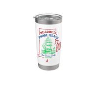 Orgoglio Nautico del Rhode Island con Design Vintage Bicchiere termico in acciaio inox doppia parete