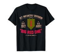 Orgogliosa 1a divisione di fanteria veterano degli Stati Uniti Big 1 Red One Maglietta