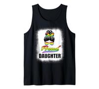 Orgogliosa Figlia Messy Bun LGBT Rainbow Flag LGBTQ Pride Canotta