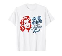 Orgogliosa Madre di Alcuni Bambini stupidi, Divertente retrò Maglietta