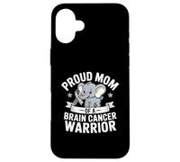 Orgogliosa mamma di un guerriero del cancro al cervello Elephant Awareness Custodia per iPhone 16 Plus