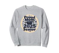 Orgogliosa Mamma di Una Celebrazione della Laurea Senior 2025 Felpa, Unisex per Adulti, Grigio Melange, L
