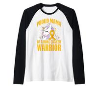 Orgogliosa mamma di una donna guerriera del cancro alle ossa Maglia con Maniche Raglan
