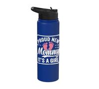 Orgogliosa nuova mamma, è una ragazza, prima volta madre, mamma per essere Stainless Steel Insulated Water Bottle