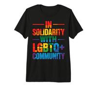 Orgogliosa solidarietà alleata con la comunità LGBTQ+ Maglietta Premium