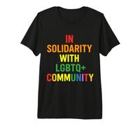 Orgogliosa solidarietà alleata con la comunità LGBTQ+ Maglietta Premium