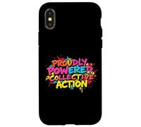 Orgogliosamente alimentato da un'azione collettiva Graffiti Design Custodia per iPhone X/XS