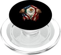 Orgogliose radici messicane con America e Messico Flag Heritage PopSockets PopGrip per MagSafe