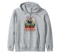 Orgoglioso agricoltore lattiero-caseario vintage - Retro Support Local Dairy Farm Felpa con Cappuccio