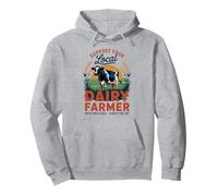 Orgoglioso agricoltore lattiero-caseario vintage - Retro Support Local Dairy Farm Felpa con Cappuccio