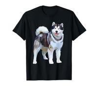 Orgoglioso Alaskan Malamute Arte Semplice Maglietta