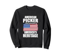 Orgoglioso American Heritage Picker Vintage Vibe Opere d'Arte Felpa
