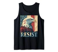 Orgoglioso americano difendere la democrazia - Anti Trump - RESIST Canotta