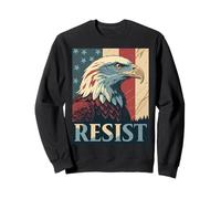 Orgoglioso americano difendere la democrazia - Anti Trump - RESIST Felpa