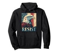 Orgoglioso americano difendere la democrazia - Anti Trump - RESIST Felpa con Cappuccio