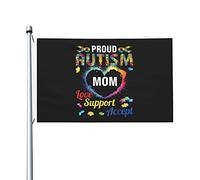 Orgoglioso Autismo Mamma Consapevolezza Bandiera 3x5 Ft Doppio Lato Esterno Fattoria Cortile Segno Giardino Bandiera Decorativa Con Occhielli In Ottone