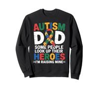Orgoglioso Autismo papà - Aumentare Il Mio Eroe Consapevolezza Padre Figlio Felpa