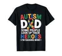 Orgoglioso Autismo papà - Aumentare Il Mio Eroe Consapevolezza Padre Figlio Maglietta
