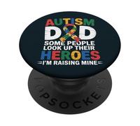 Orgoglioso Autismo Papà - Aumentare Il Mio Eroe Consapevolezza Padre Figlio PopSockets PopGrip Adesivo