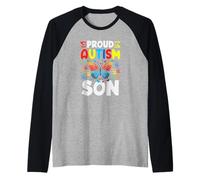 Orgoglioso autismo Son Autismo Consapevolezza Maglia con Maniche Raglan
