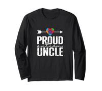 Orgoglioso autismo Zio neurodiversità Amore Maglia a Manica