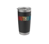 Orgoglioso autore pubblicato mamma papà vintage poeta libro scrittore Bicchiere termico in acciaio inox doppia parete