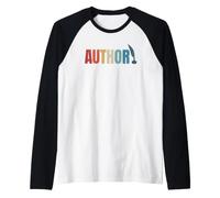 Orgoglioso autore pubblicato Mamma papà Vintage Poeta Libro scrittore Maglia con Maniche Raglan