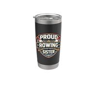 Orgoglioso Canottaggio Sorella Barca Rower Crew Fratello Corrispond Bicchiere termico in acciaio inox doppia parete