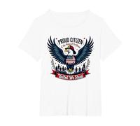 Orgoglioso cittadino della casa dei Coraggiosi Maglietta, Donna Plus-Size, Bianco, 3X
