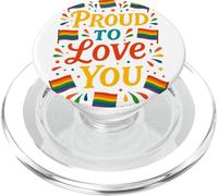 Orgoglioso di amarti lgbtq orgoglio arcobaleno amore PopSockets PopGrip per MagSafe