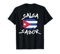 Orgoglioso di essere bandiera del patrimonio cubano Salsa Sabor Salsa cubana Maglietta