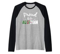 Orgoglioso di Essere l'Algeria Pride Maghreb Heritage Maglia con Maniche Raglan