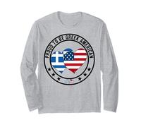 Orgoglioso di Essere Orgoglio Greco-Americano I Love Greece I Love USA Maglia a Manica