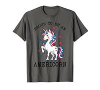Orgoglioso di essere un unicorno americano Mericorn rosso, bianco e blu Maglietta