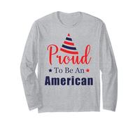 Orgoglioso di Essere Una Bandiera Americana patriottica USA 4 luglio Maglia a Manica