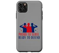 Orgoglioso di servire pronto a difendere Tee Guardia Nazionale, patriottica Custodia per iPhone 11 Pro Max