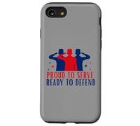 Orgoglioso di servire pronto a difendere Tee Guardia Nazionale, patriottica Custodia per iPhone SE (2020) / 7/8