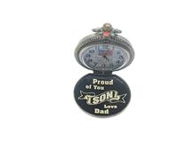 Orgoglioso di voi Figlio amore papà approvato ferroviario orologio da tasca con un "certificato di fatti ferroviari storici" che può essere stampato fuori dai nostri siti web