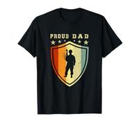 Orgoglioso esercito soldato papà - Orgoglioso militare regalo per la festa del papà Maglietta