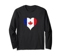 Orgoglioso Franco-canadese? La Bella Bandiera Canada Francia Maglia a Manica
