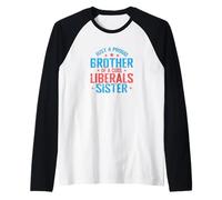 Orgoglioso Fratello di Cool Liberale Sorella Maglia con Maniche Raglan