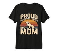Orgoglioso Golden Retriever Cane Mamma Retro Maglietta Premium