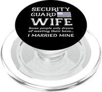 Orgoglioso Guardia Giurata Moglie Sottile Linea Blu Bandiera Americana Mogli PopSockets PopGrip per MagSafe