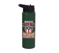 Orgoglioso Marito Mia moglie è portoricano Nulla mi spaventa Stainless Steel Insulated Water Bottle