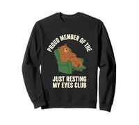 Orgoglioso Membro di The Just Resting My Eyes Club Funny Bear Felpa