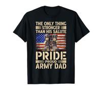 Orgoglioso militare papà americano bandiera USA soldato veterano - figlio Maglietta